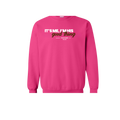 Bright pink crewneck sweatshirt with white and gold text that reads "It’s Me, I’m His Good Thing – Proverbs 18:22"; faith-based apparel for Christian women, perfect gift for wives or a fiance